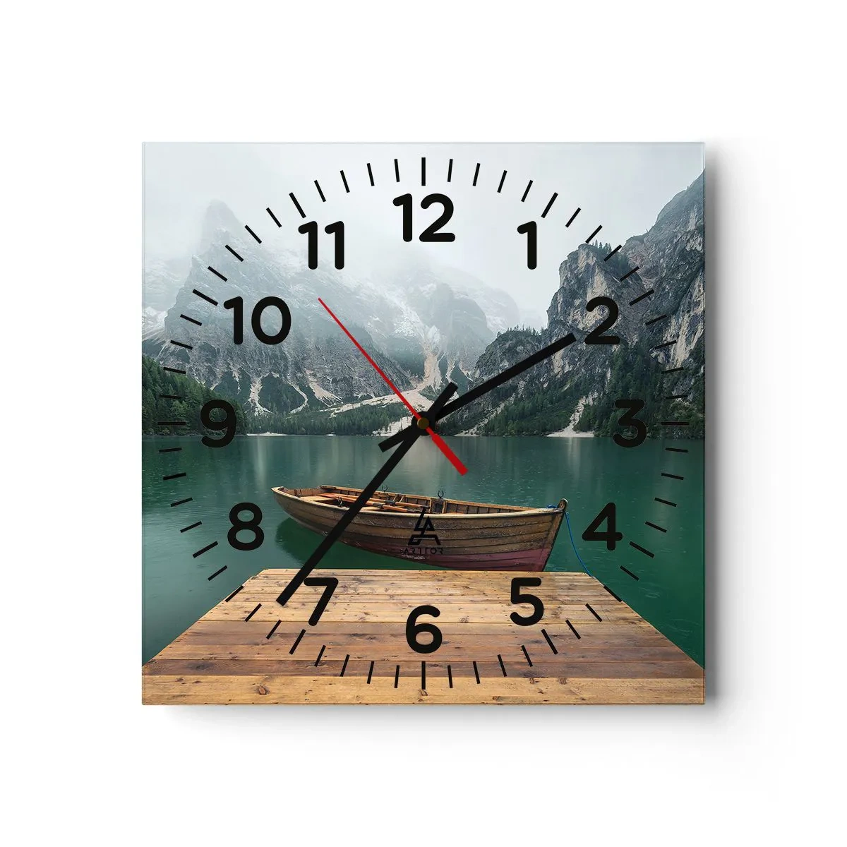 Orologio da parete - Orologio in Vetro - E attorno le fiere rocce - 40x40 cm