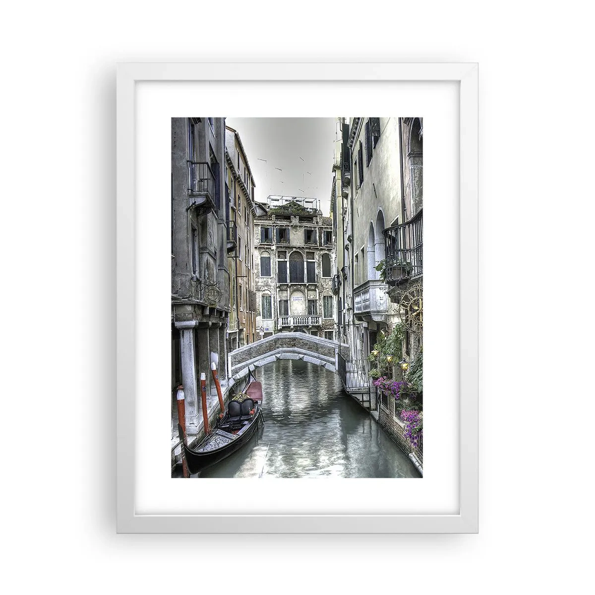 Poster in cornice bianca - Da secoli in silenziosa riflessione - 30x40 cm