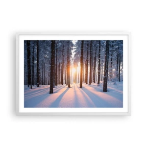 Poster in cornice bianca - Decisamente nero su bianco - 70x50 cm