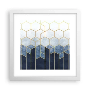 Poster in cornice bianca - Composizione a ritmo sincopato - 30x30 cm