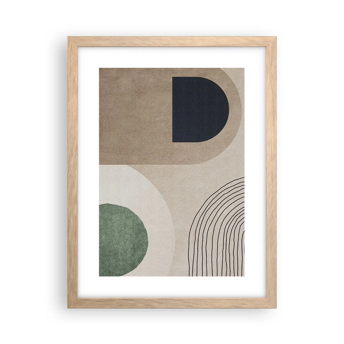 Poster in cornice rovere chiaro - La mitezza dell'ovale - 30x40 cm