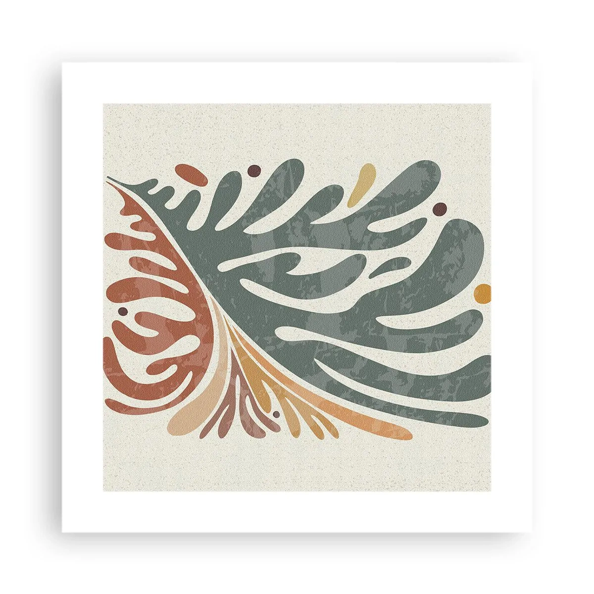 Poster - Foglia multicolore - 40x40 cm
