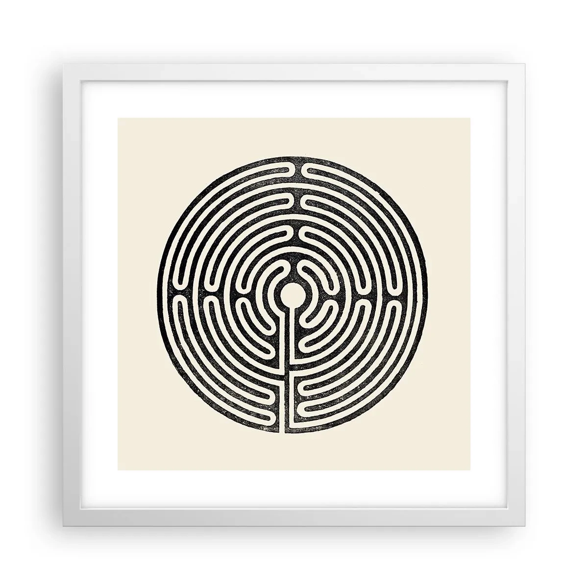 Poster in cornice bianca - Ordine misterioso - 40x40 cm