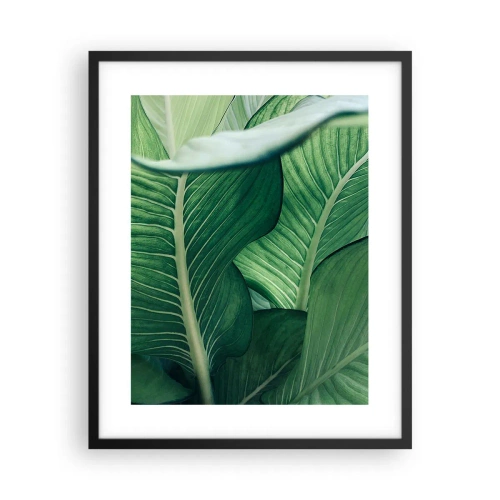 Poster in cornice nera - Una vita intensamente verde - 40x50 cm