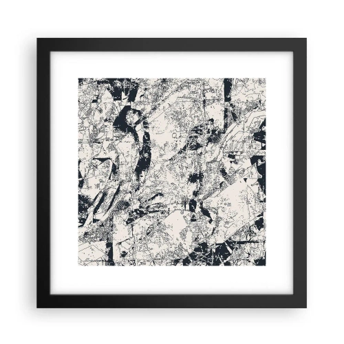 Poster in cornice nera - La compenetrazione degli opposti - 30x30 cm