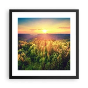 Poster in cornice nera - Vette e cime - 40x40 cm