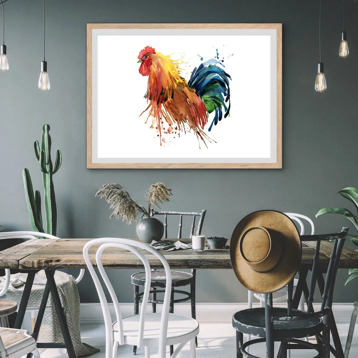 Poster in cornice rovere chiaro - Abito reale, orgoglio reale - 100x70 cm