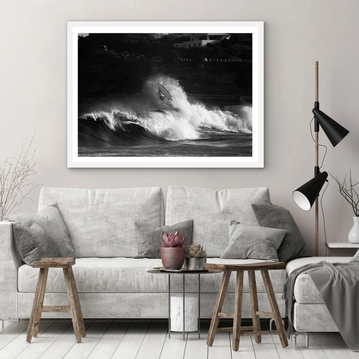 Poster in cornice bianca - Sfida accettata! - 100x70 cm