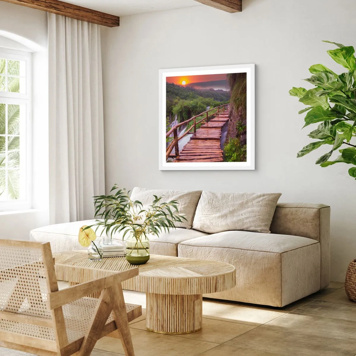 Poster in cornice bianca - Una bellezza incredibile - 40x40 cm