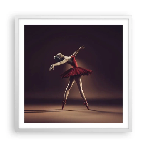 Poster in cornice bianca - Prima ballerina - 60x60 cm
