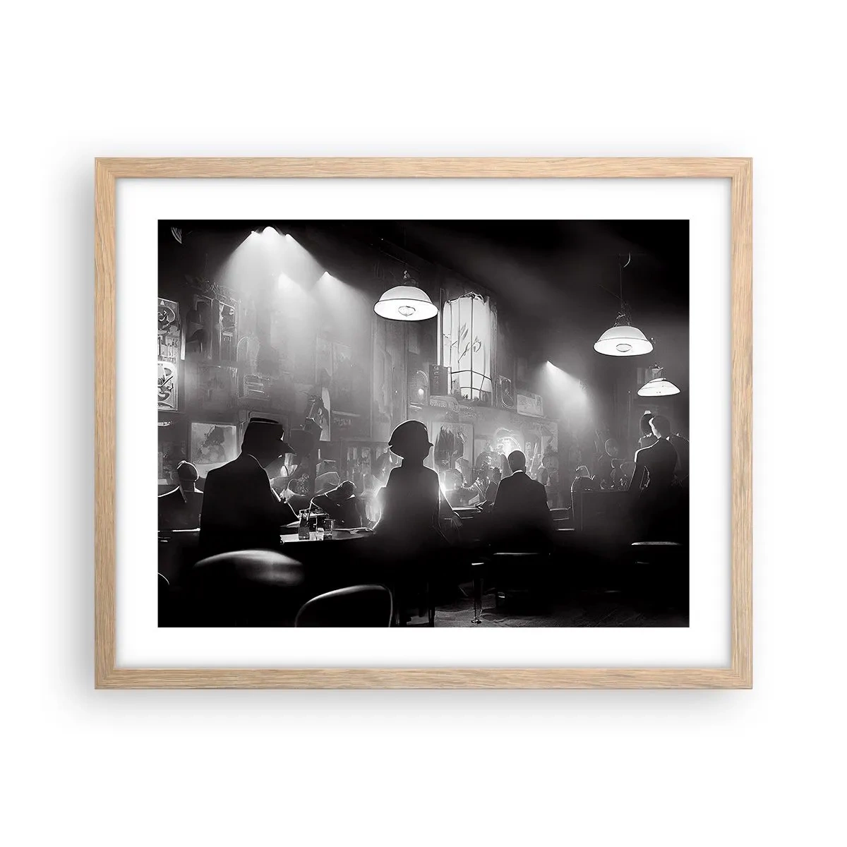 Poster in cornice rovere chiaro - Nell'atmosfera jazz - 50x40 cm