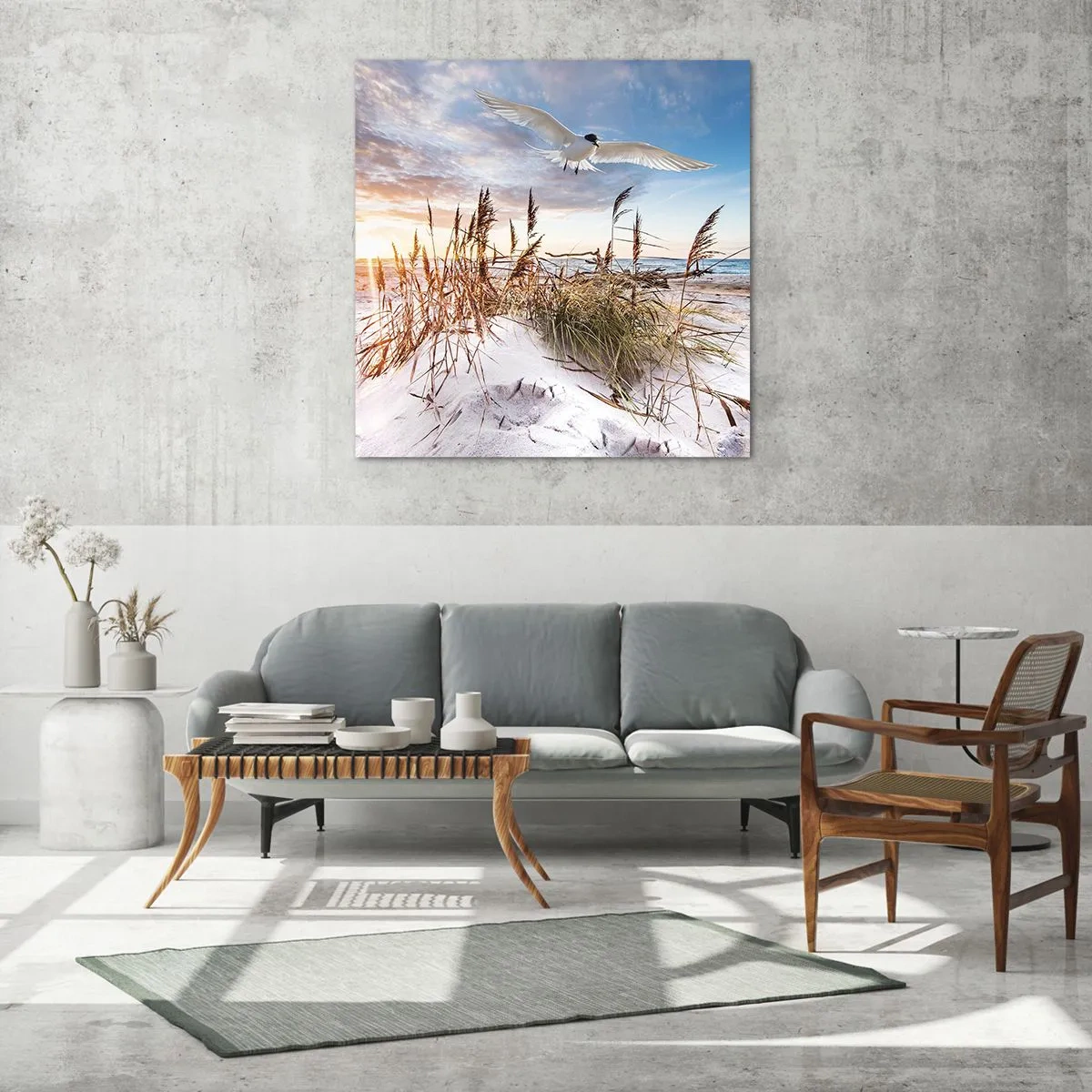 Quadro su vetro - Vento dal mare - 40x40 cm