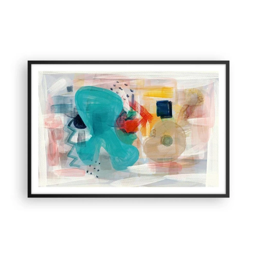 Poster in cornice nera - Il gioco dei colori - 91x61 cm