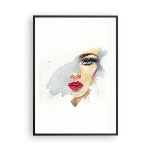 Poster in cornice nera - Riflesso in una goccia d'acqua - 70x100 cm