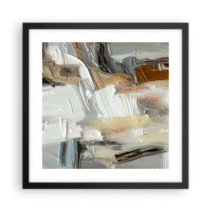 Poster in cornice nera - Strati colorati - 40x40 cm