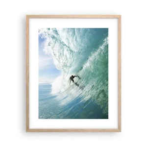 Poster in cornice rovere chiaro - Sempre sull'onda - 40x50 cm