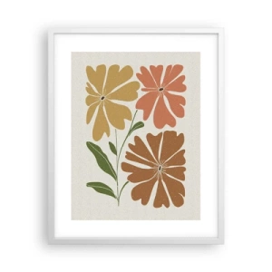 Poster in cornice bianca - Natura e geometria - 40x50 cm