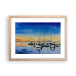 Poster in cornice rovere chiaro - La fine di una buona giornata - 40x30 cm