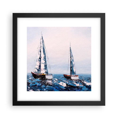 Poster in cornice nera - Fratellanza nel vento - 30x30 cm