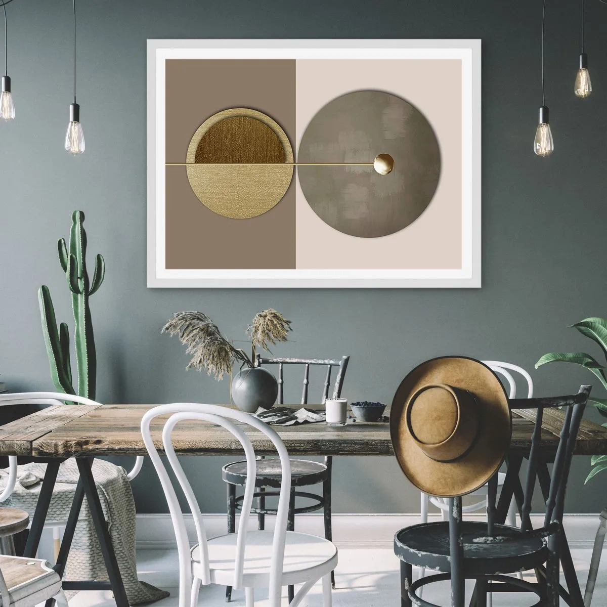 Poster in cornice bianca - Equilibrio perfetto - 50x40 cm