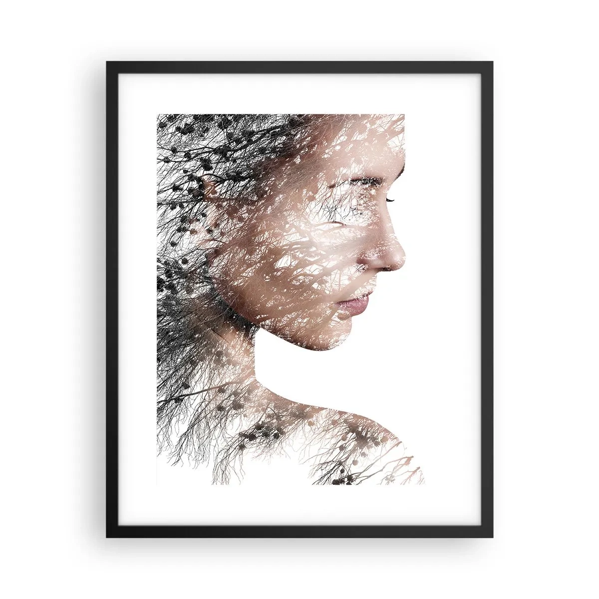 Poster in cornice nera - Lo spirito della foresta - 40x50 cm