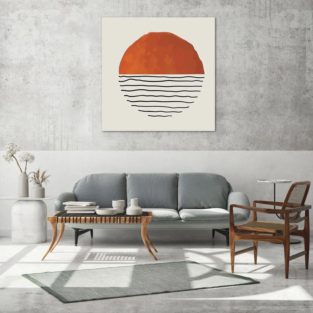 Quadro su vetro - Atmosfera giapponese - 30x30 cm