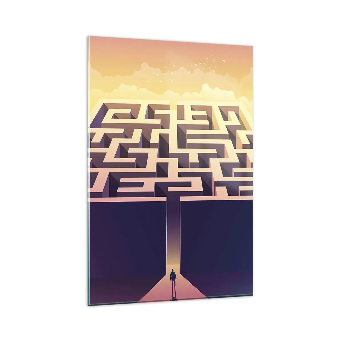 Quadro su vetro - Il momento delle decisioni - 80x120 cm