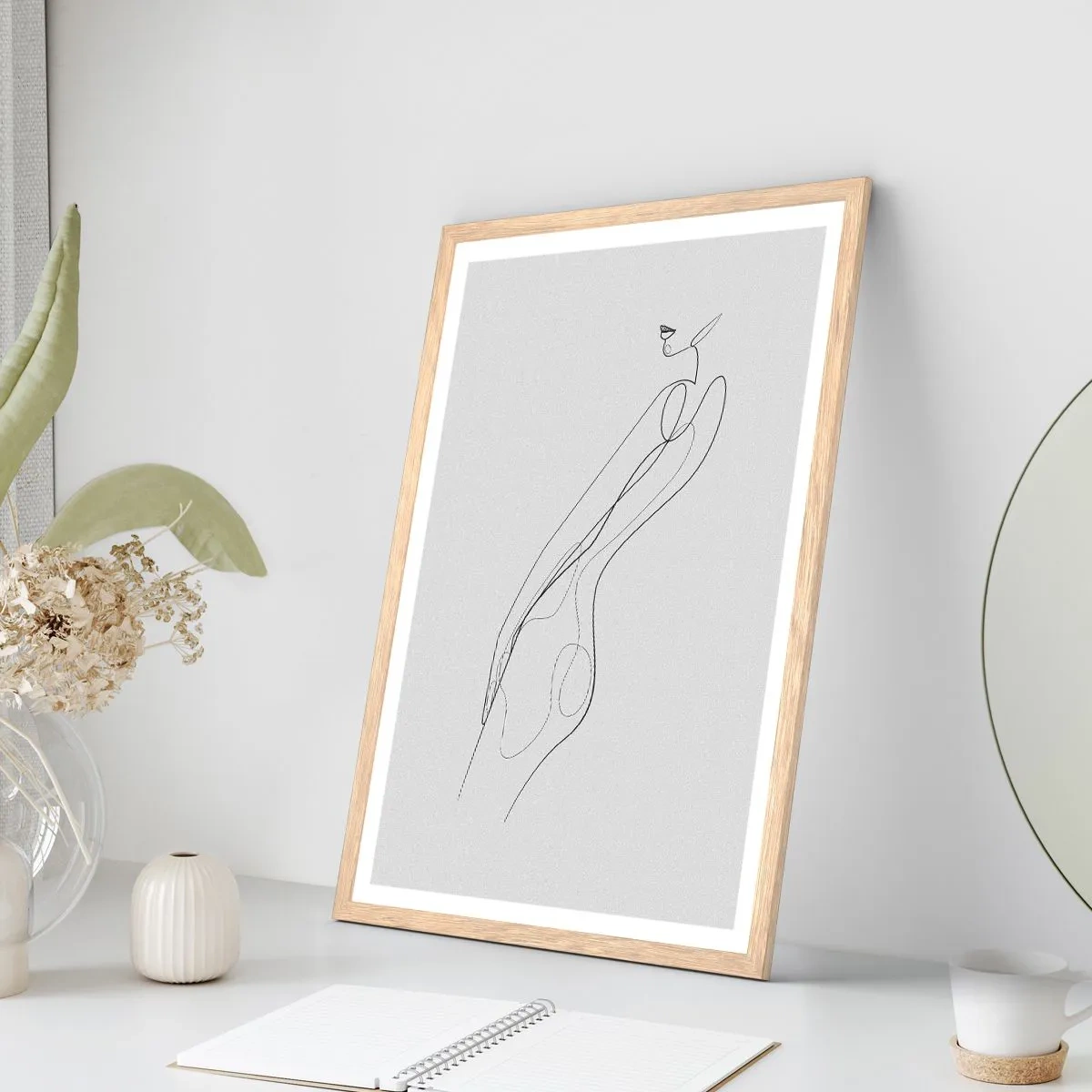 Poster in cornice rovere chiaro - Appena una promessa - 40x50 cm