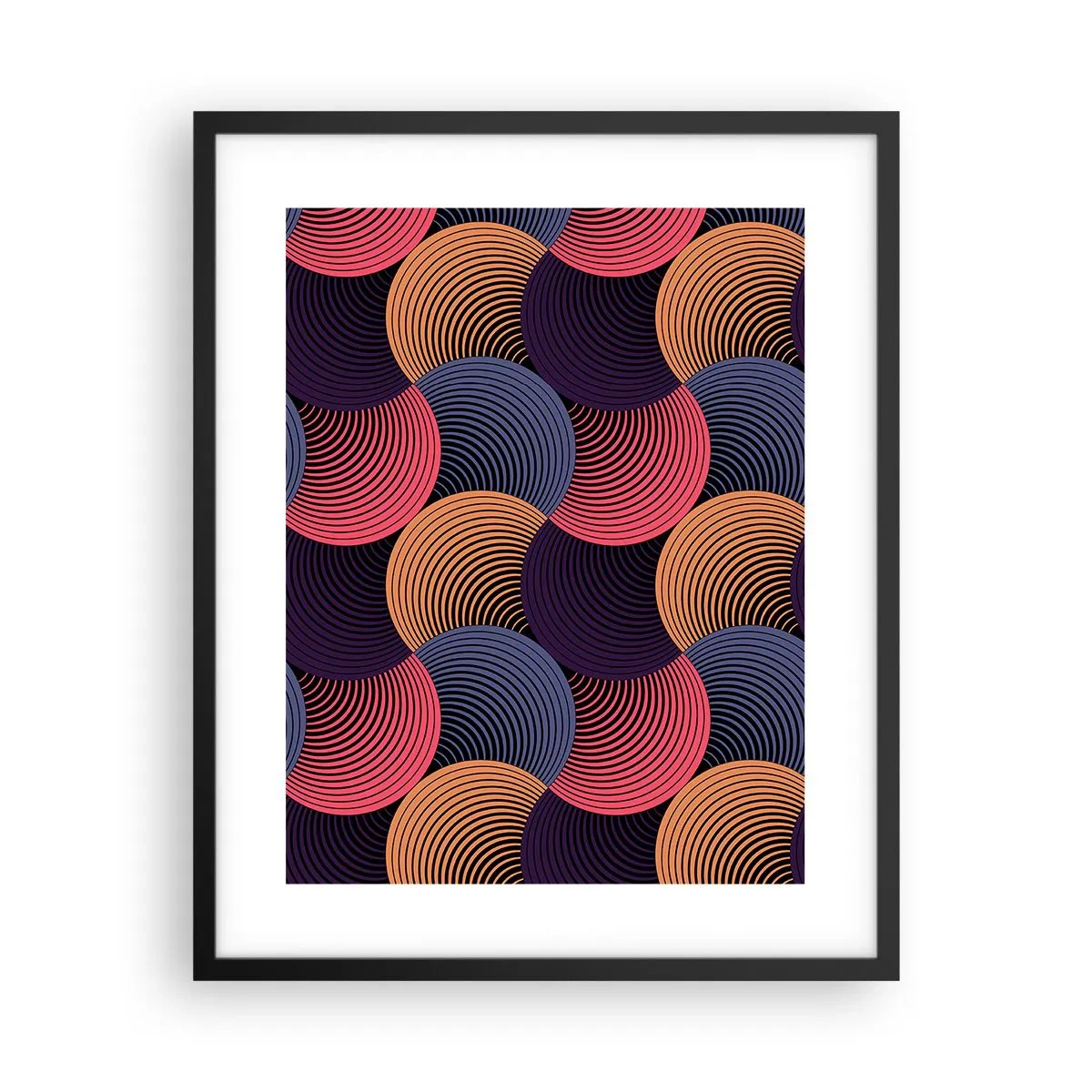 Poster in cornice nera - Al ritmo delle sfere - 40x50 cm