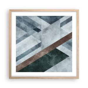 Poster in cornice rovere chiaro - La ricercata eleganza della geometria - 50x50 cm