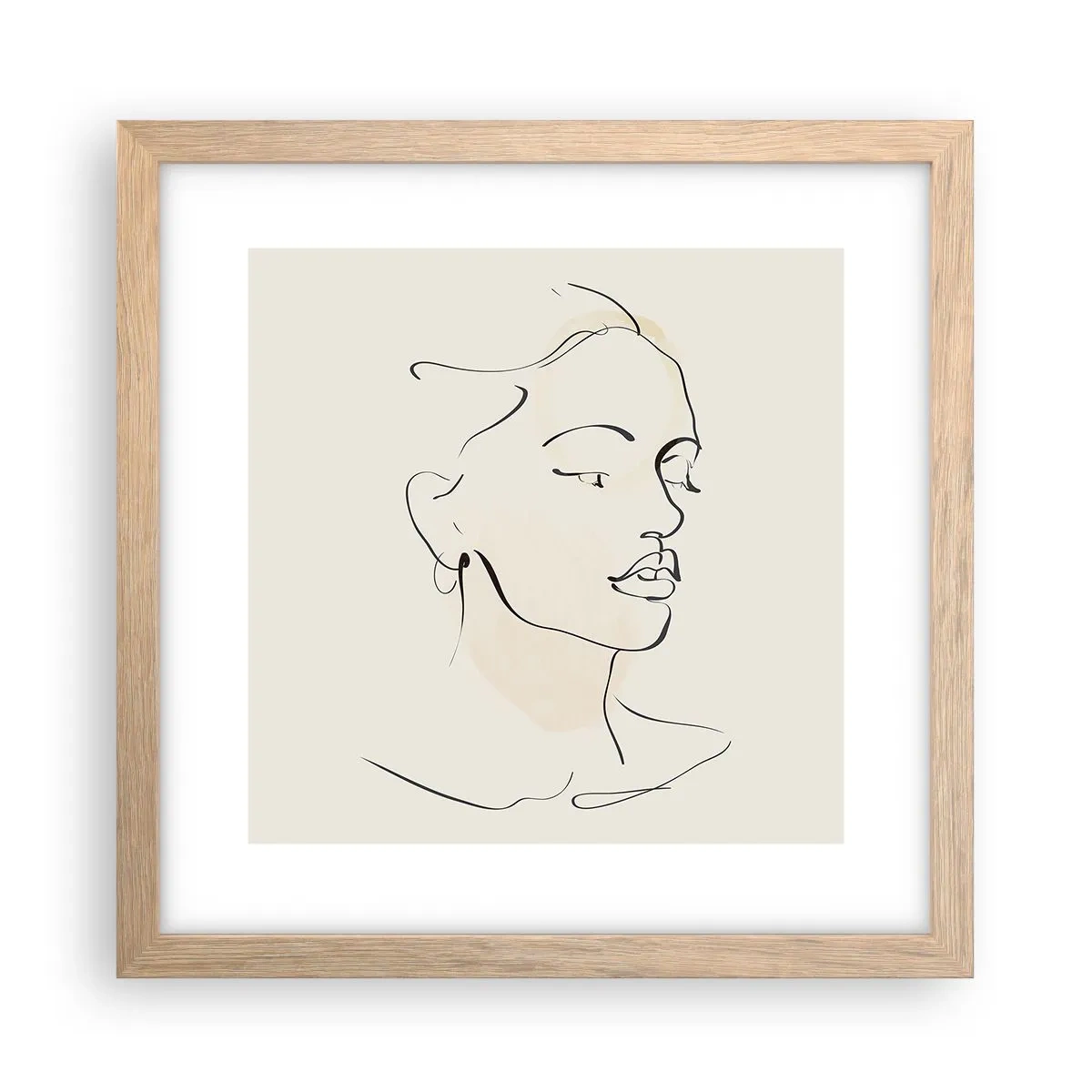 Poster in cornice rovere chiaro - Linea sicura - 30x30 cm