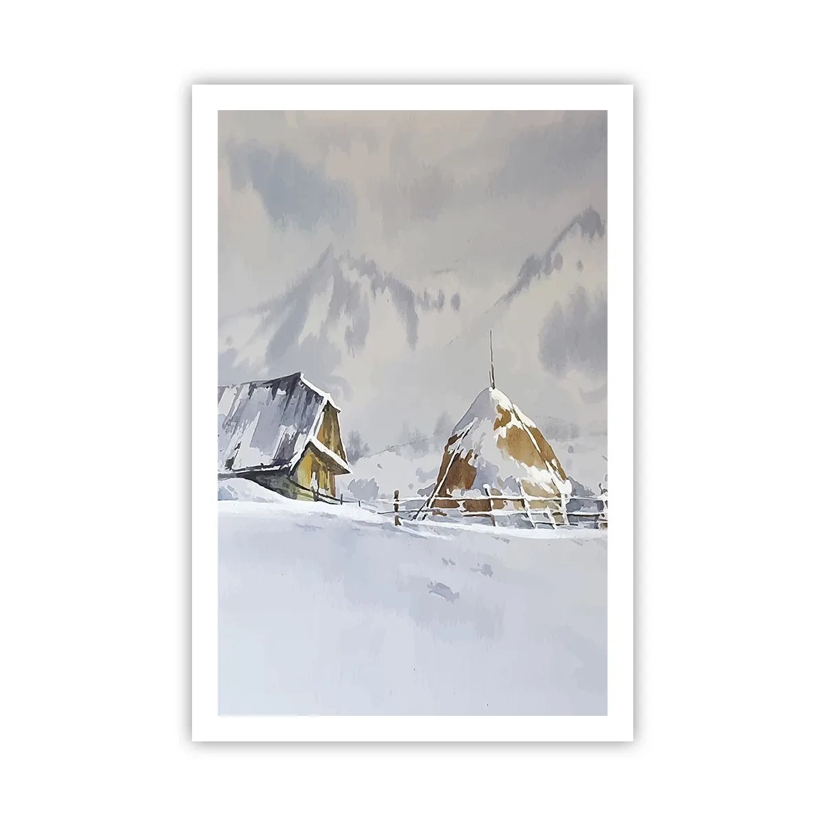 Poster - Nella valle innevata - 61x91 cm