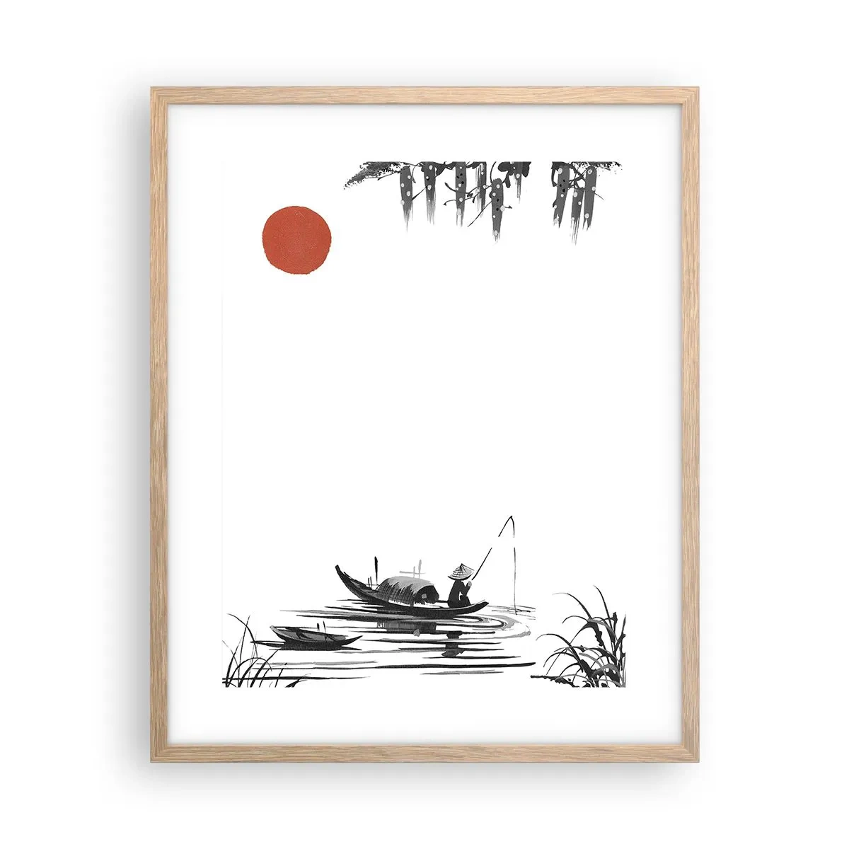 Poster in cornice rovere chiaro - Pomeriggio asiatico - 40x50 cm
