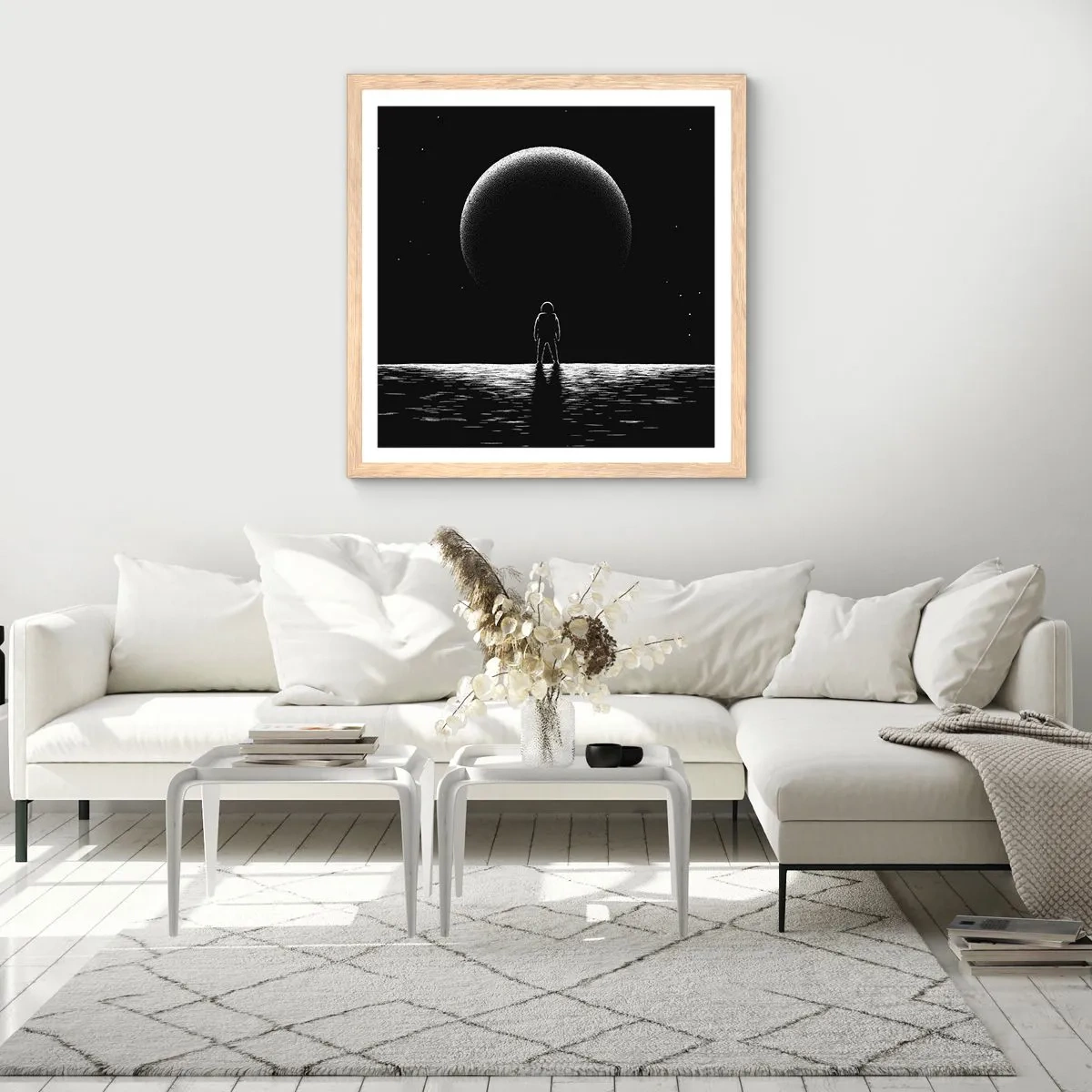 Poster in cornice rovere chiaro - Faccia a faccia - 30x30 cm