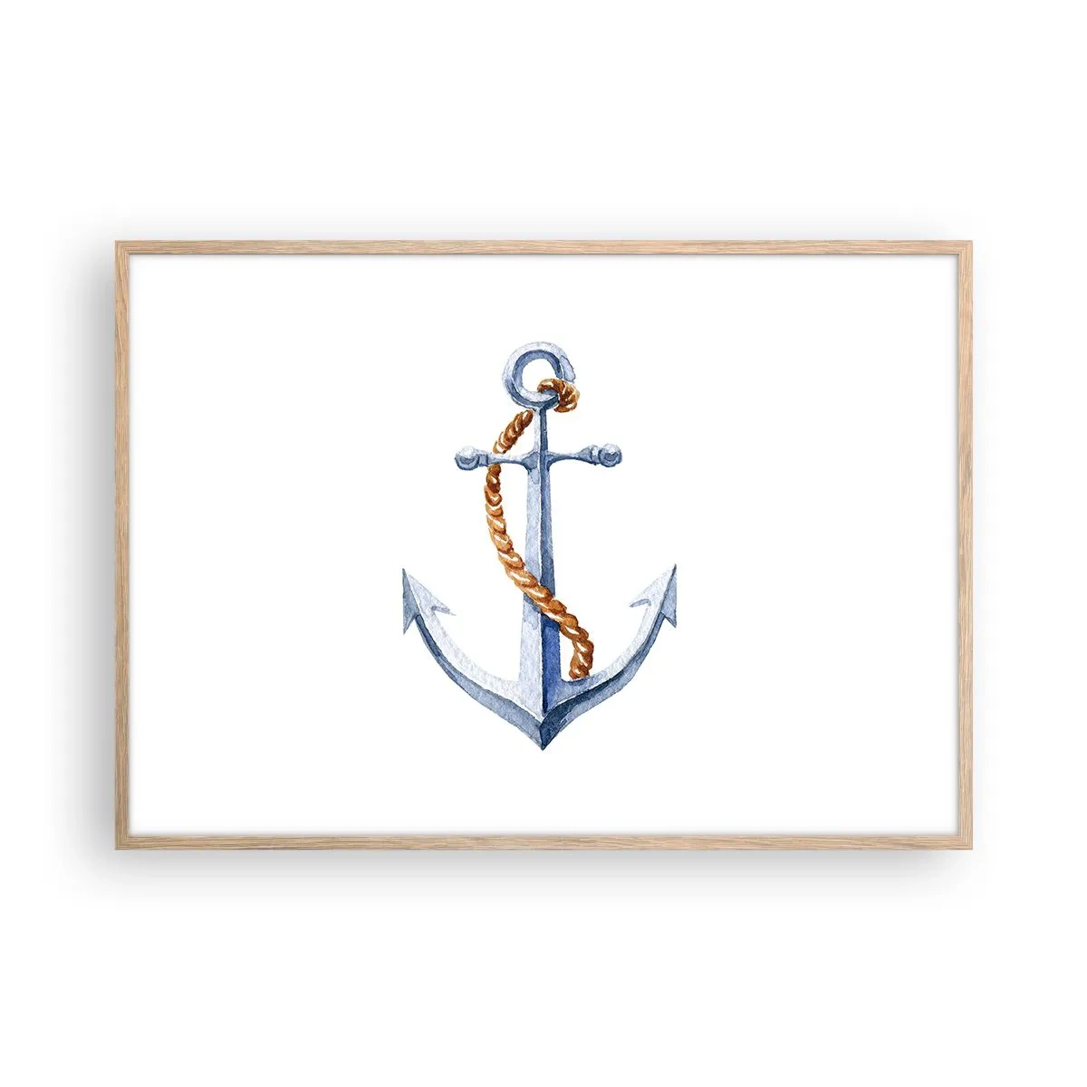 Poster in cornice rovere chiaro - Benvenuta avventura! - 100x70 cm