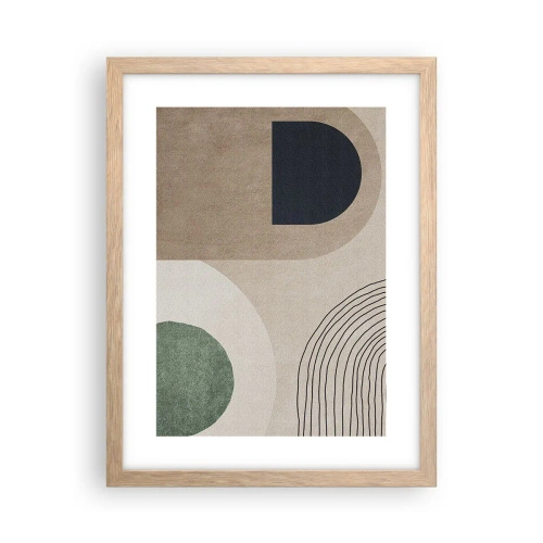 Poster in cornice rovere chiaro - La mitezza dell'ovale - 30x40 cm