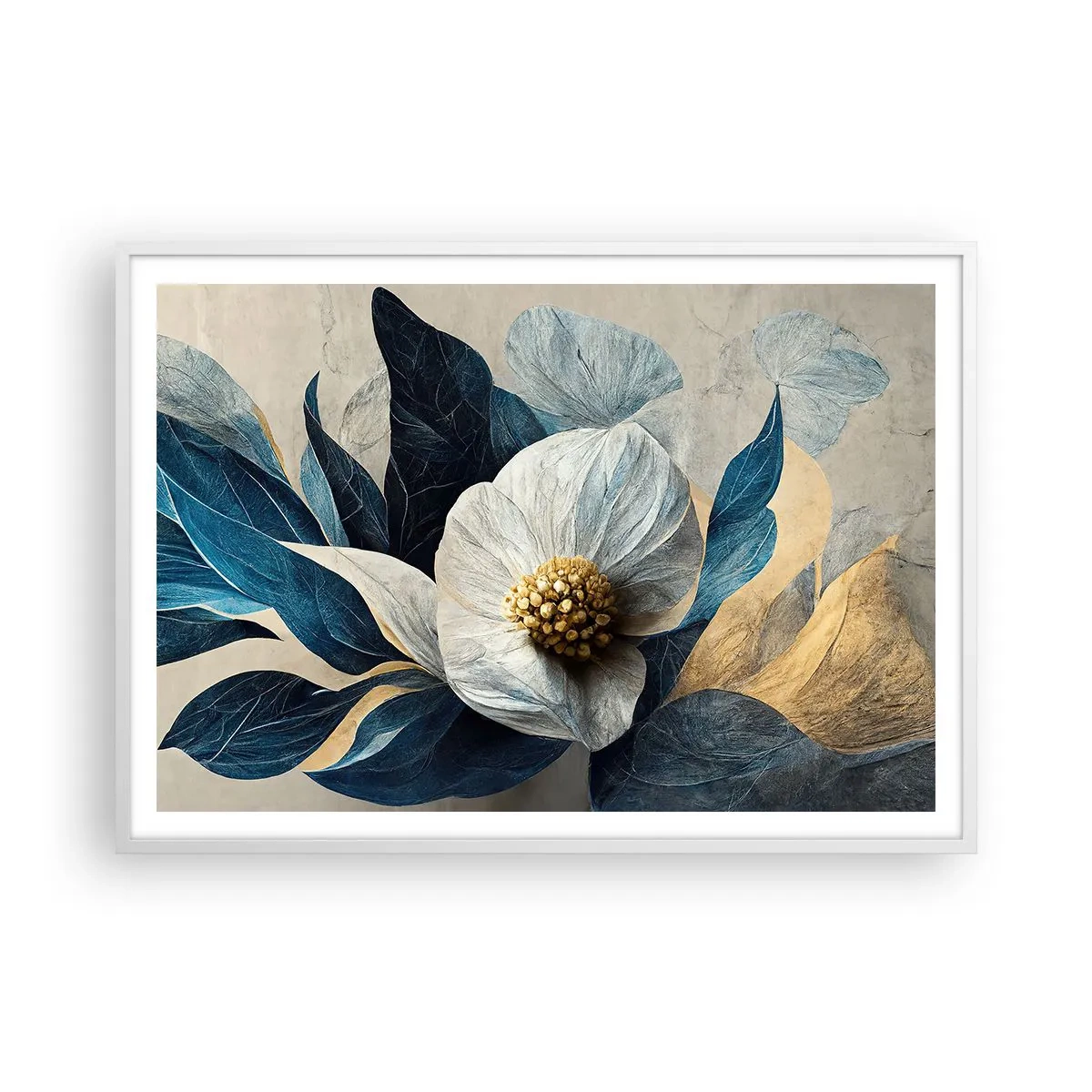 Poster in cornice bianca - Ha un cuore d'oro - 100x70 cm