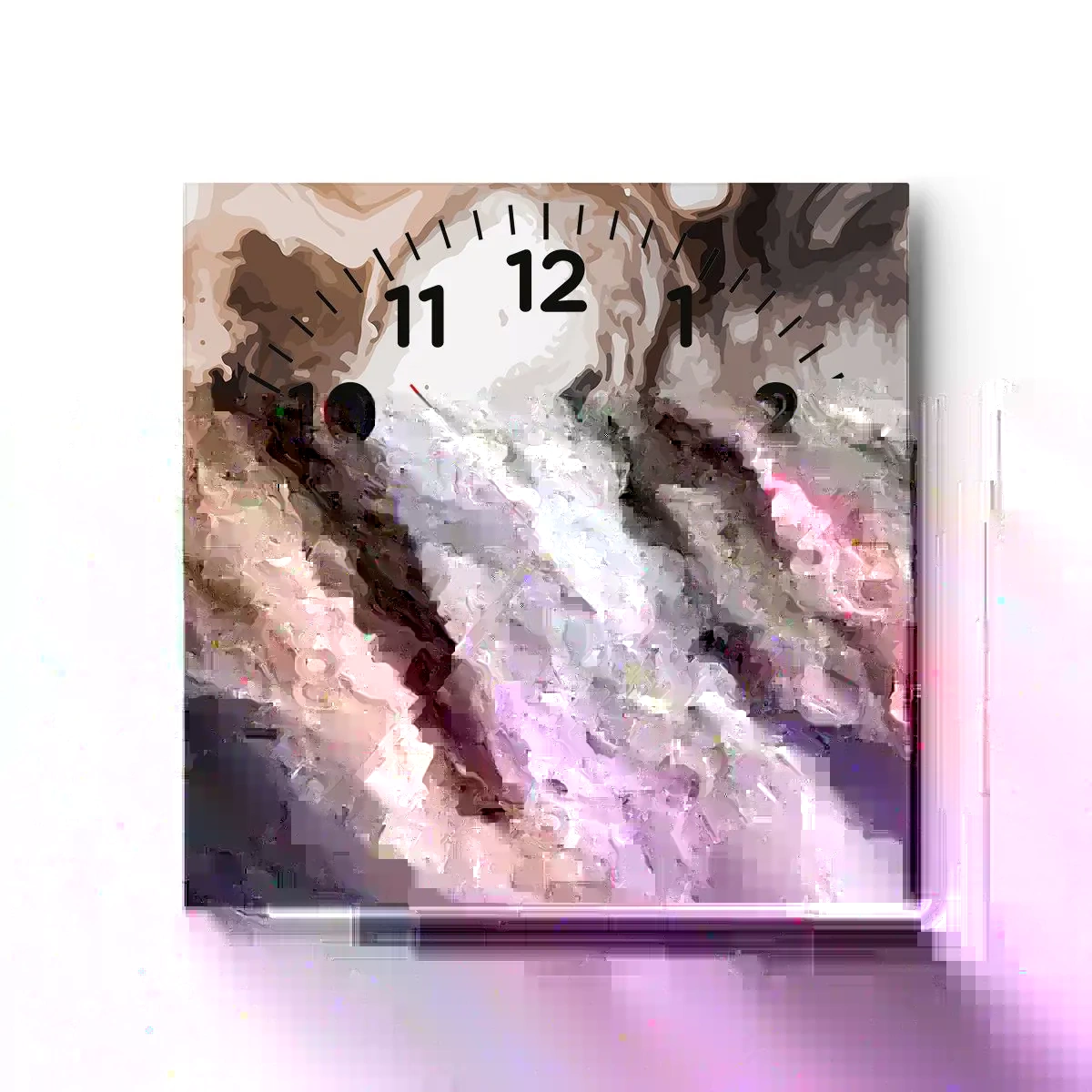 Orologio da parete - Orologio in Vetro - La nascita della galassia - 30x30 cm