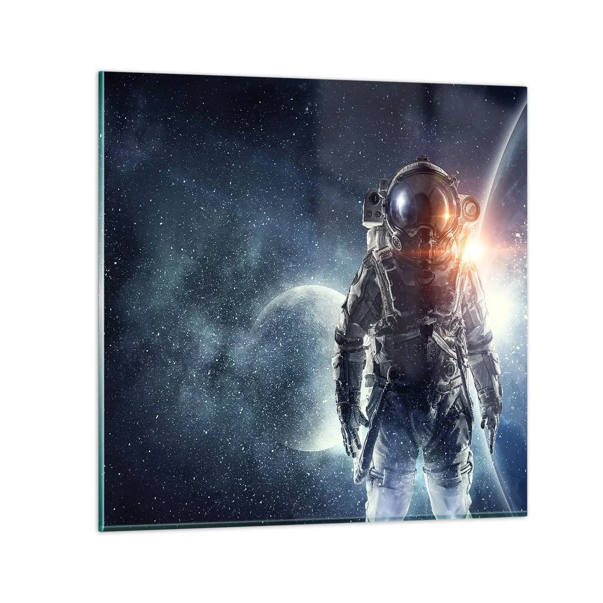 Quadro su vetro - Avventura nello spazio - 60x60 cm