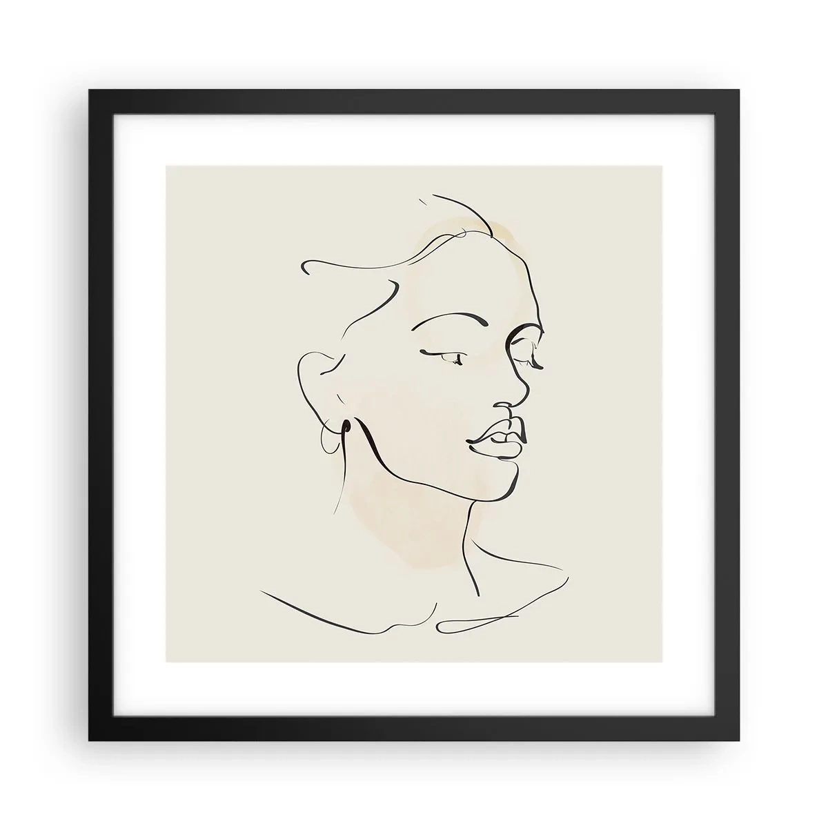 Poster in cornice nera - Linea sicura - 40x40 cm