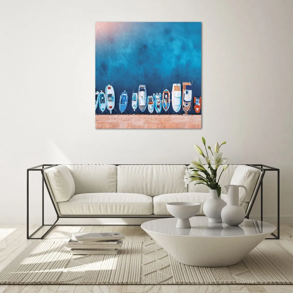 Quadro su vetro - In una fila - 30x30 cm