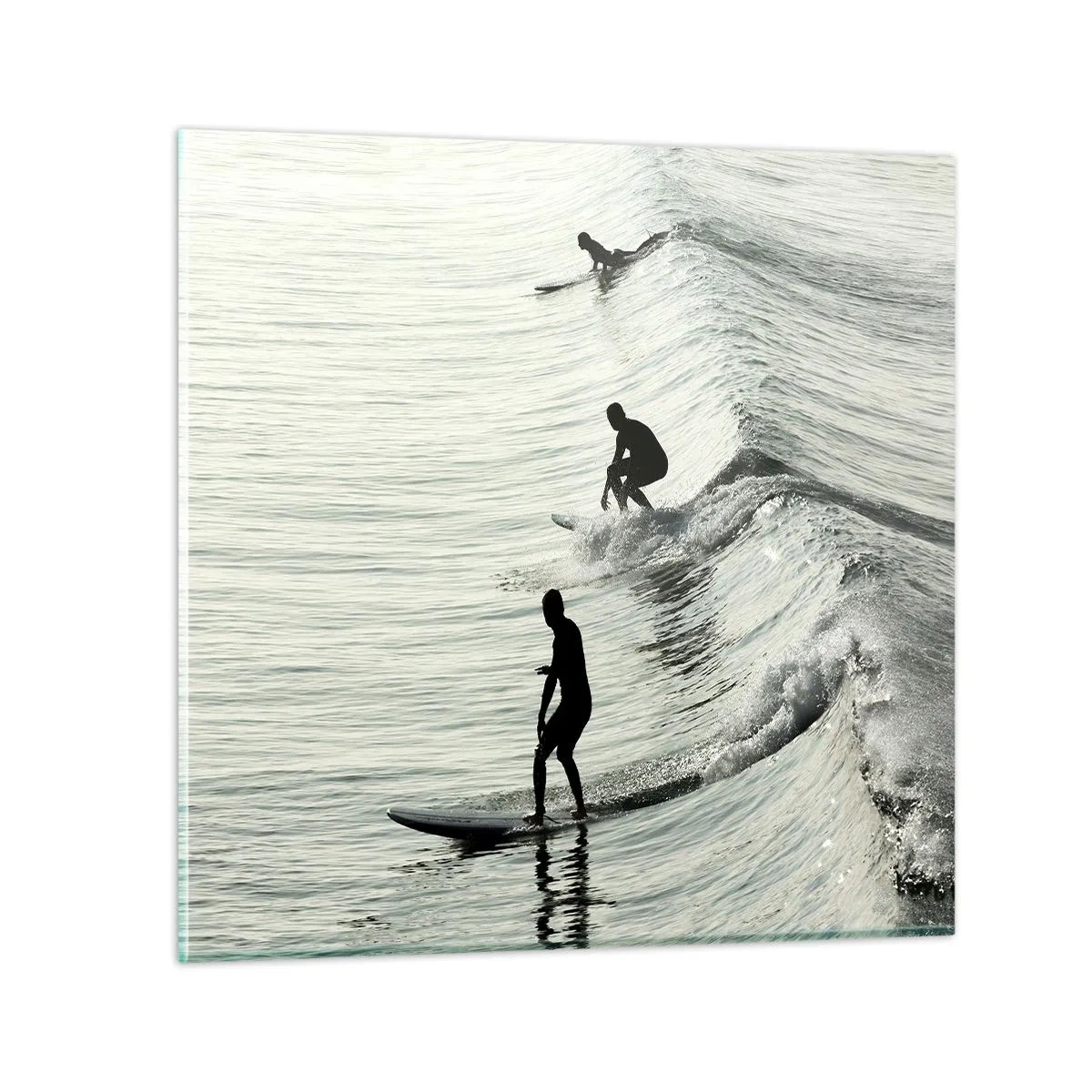 Quadro su vetro - Onde all'incontro - 30x30 cm