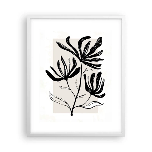 Poster in cornice bianca - Uno schizzo per l'erbario - 40x50 cm