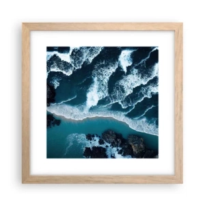 Poster in cornice rovere chiaro - Avvolte dalle onde - 30x30 cm