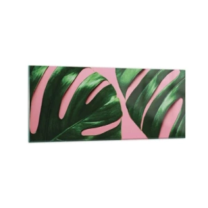 Quadro su vetro - Appuntamento in verde - 120x50 cm