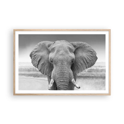 Poster in cornice rovere chiaro - Benvenuti nel mio mondo - 91x61 cm