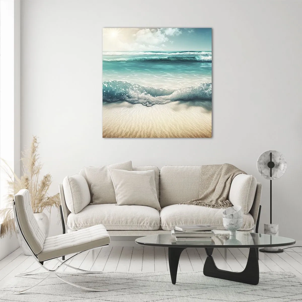 Quadro su vetro - La calma dell'oceano - 30x30 cm