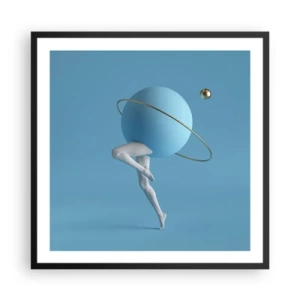 Poster in cornice nera - E i pianeti folleggiano - 60x60 cm