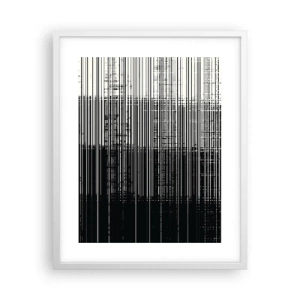 Poster in cornice bianca - Onde e vibrazioni - 40x50 cm