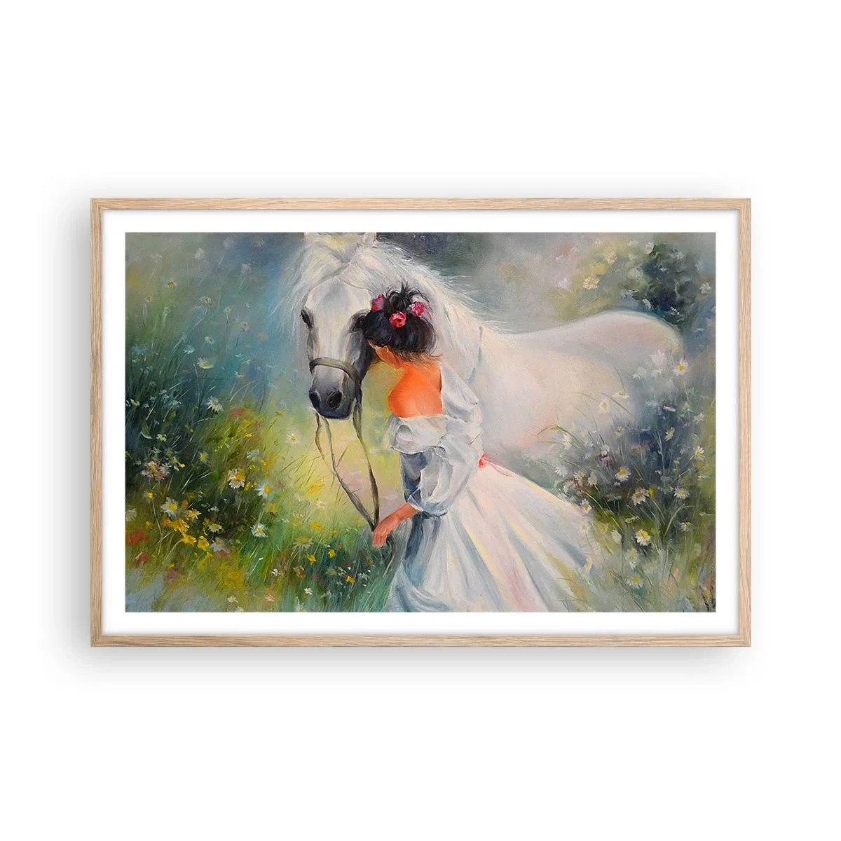 Poster in cornice rovere chiaro - Come in un bel sogno - 91x61 cm